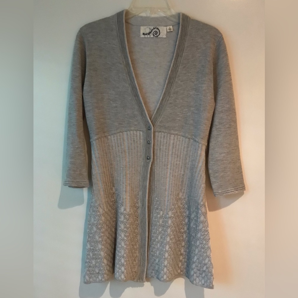 Anthropologie Gray Cardigan M